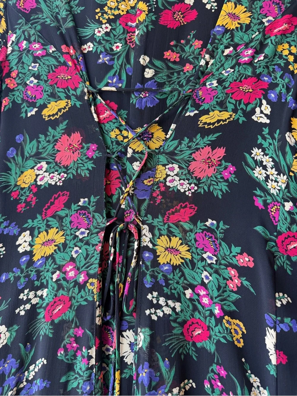 Vintage 90s Liz Claiborne Black Floral Maxi Dress Cottagecore Corset Back Sz 8